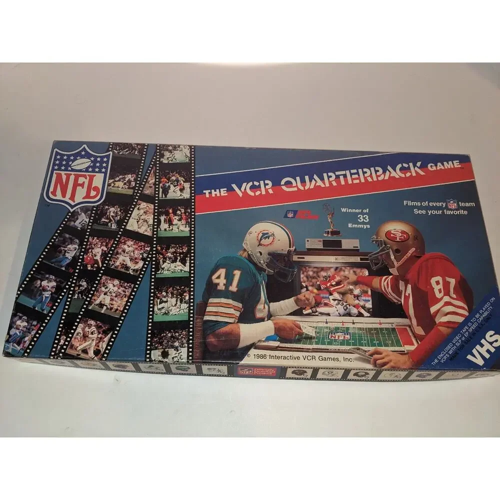 NFL Football VCR Quarterback Game VHS Board Game 1986 Team Never Played